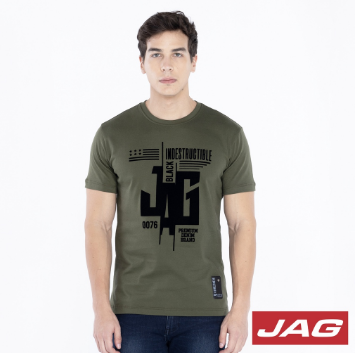 Jag Black Men's Rugged Boxy Fit Graphic Tee