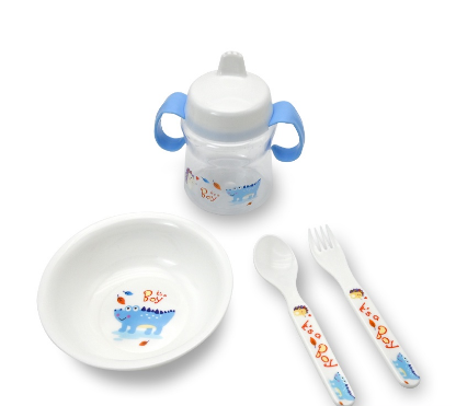 Socone Infant 4IN1 Baby Feeding Bowl Set with Spoon and Fook 1287