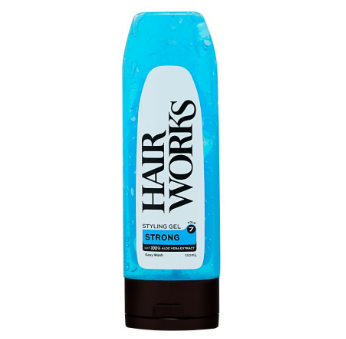 HAIR WORKS Strong Hold Hairstyling Gel (Blue) 120ML
