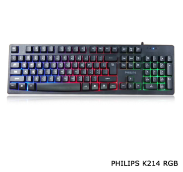 Philips K214 Silent Gaming Keyboard Colorful