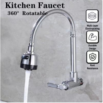 Stainless Steel Kitchen Faucets Single Cold Kitchen Sink Faucet Wall Mounted Faucet