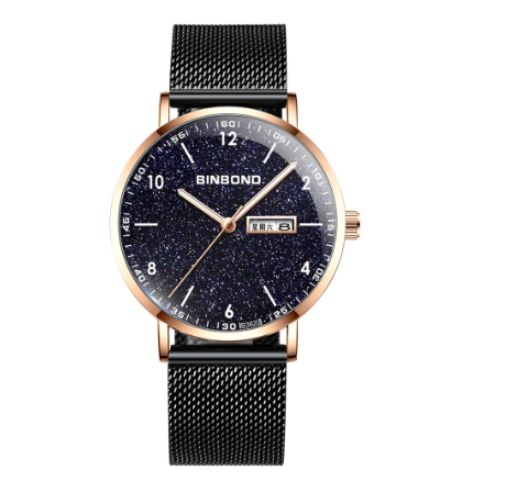 Binbond Original Luxury Watch Trendy Student Watch Men Quartz Fashion Waterproof Ultra-Thin Stainless Steel Wrist Watch M3