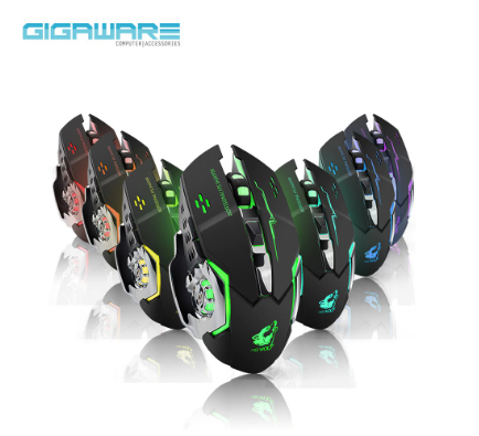 Gigaware Wolf X8 6 Button RGB Back-light Wireless Mouse