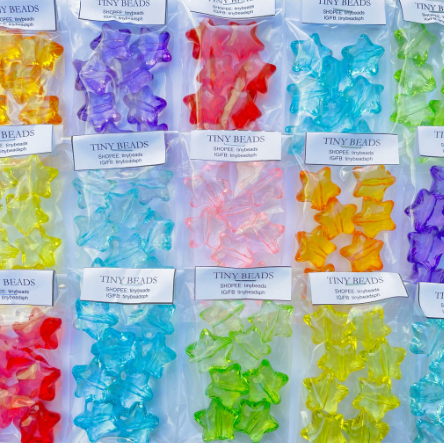 Crystal Multi-Faceted Charm Beads - Flower and Star