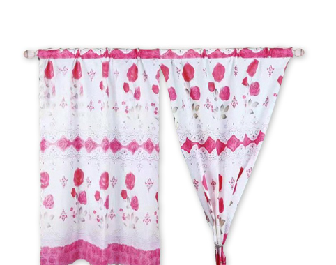Socone FLORAL FASHION SHORT CURTAIN 1PC 7016