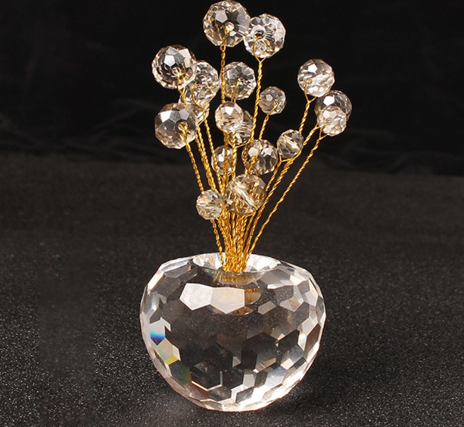 Natural Energized Amethyst Gemstone Bonsai Money Tree Figurine Crystal Base Decorative Feng Shui Healing Showpiece Home Decor