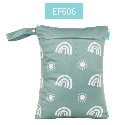 Happyflute Wetbag For Baby Diapers Nappies Waterproof Reusable Diaper Bag With Two Zipper 30cmx40cm C15