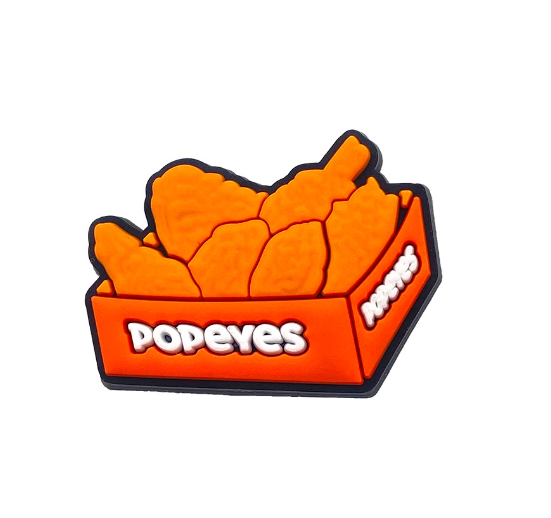 Cartoon Hamburger Food Croc Accessories Fried Chicken Jibbits Charm Popeyes Fries Jibits Crocs for Women Shoe Charms Pins Decoration f14