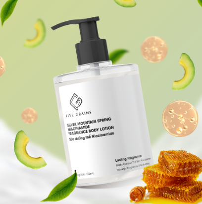 Niacinamide Five Grains Whitening Moisturizing Body Lotion 500ML