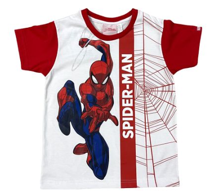 Marvel Spider-Man Vertical Action White T-Shirt
