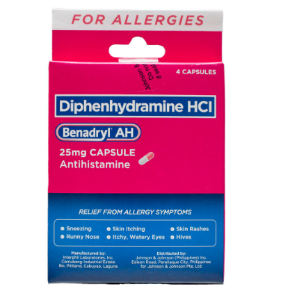 Benadryl AH  4s 25mg