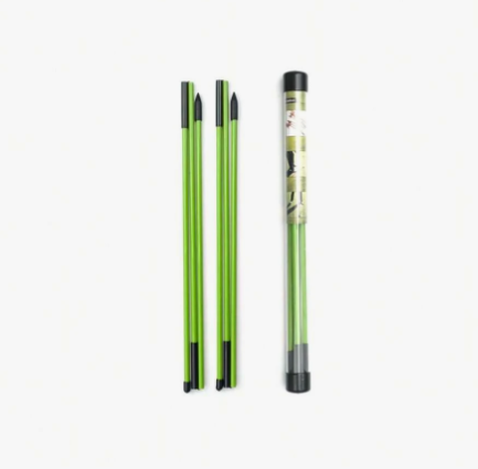 2pcs Green Golf Alignment Sticks, Golf Training Aid Equipment With 3-fold Designed For Ball Direction & Practice Improvement