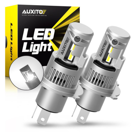 Auxito Q16 H4 LED Headlight For Car 100W 20000LM 6000K Super Bright White Pack of 2