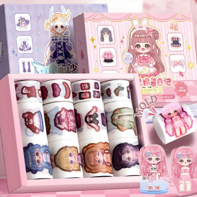 Dressing Tape Washi Sticker Pack for Kids Scrapbooking Arts and Crafts by WISHLAND