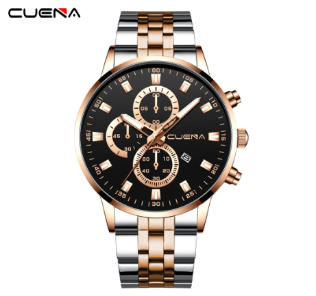 CUENA Men's Watches Original Brand Luxury Business Analog Quartz Waterproof 6025 M3