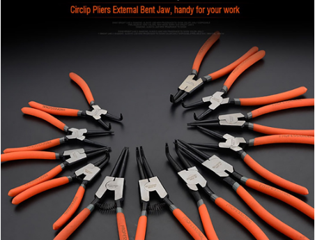 Harden 7", 9", 13" Circlip Plier Internal Bent Jaw (Professional) Chrome Vanadium