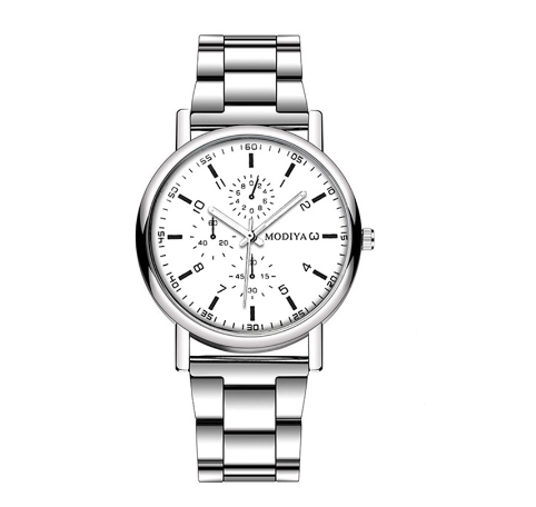 Men Casual Quartz Watch with Stainless Steel Strap M14