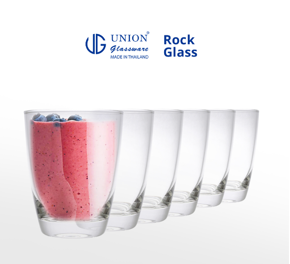 UNION GLASS Clear Glass Rock Glass Water, Juice, Soda, Liquor Glass 265ml | 9oz [Set of 6]