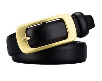 Baellerry New High Quality Horizontal Golden Lock Buckle Jeans Belt For Women