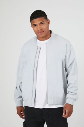 Forever 21 Men's Zip-Up Bomber Jacket
