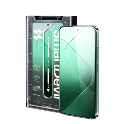 SmartDevil Quick Stick Tempered Glass Case For Xiaomi 14/13 Full Coverage HD Drop Protection Fingerprint Resistant