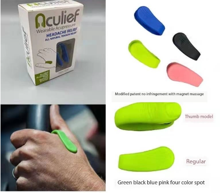 Hand Massager Wearable Acupressure Massager Relief Relieving Head Pain Pressure Migraine Relief Clip