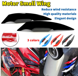 Universal Motorcycle Winglet Aerodynamic Spoiler Wing with Adhesive Motorcycle Decoration Sticker for Motorbike Scooter
