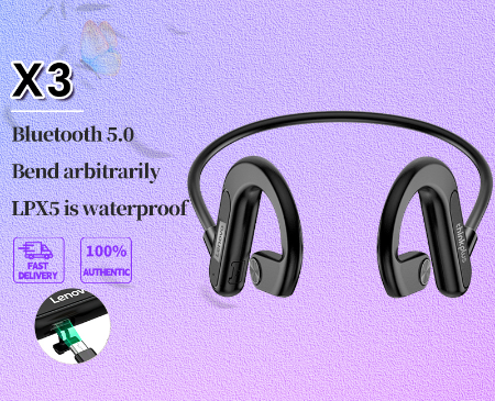 Lenovo X3 Air Conduction Headphones Bluetooth Earphone Sport Waterproof Wireless Headphone