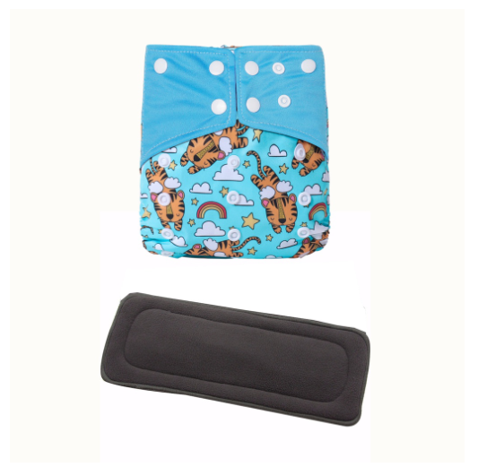 Cloth Diaper 1 Set With Bamboo Charcoal Inserts In Stocks D7