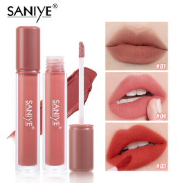 SANIYE Waterproof Lipstick Mud Velvet Matte Lipstick Liquid Lip Tint Moisturizing Lip Clay Smooth L1271