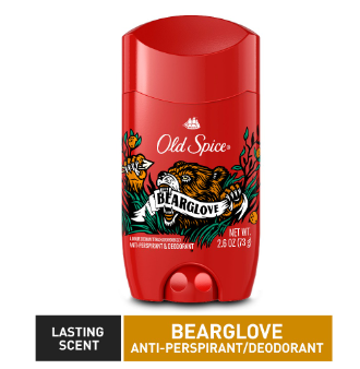 Old Spice Wild Bearglove Scent Invisible Solid Antiperspirant And Deodorant For Men 73G