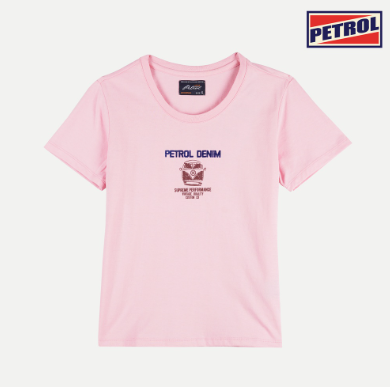 Petrol Basic Tees for Ladies Boxy Fitting CVC Jersey Fabric Trendy Fashion 129429-U Almond Blossom