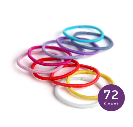 Goody Girls Ouchless No-Metal Hair Elastics 2mm Thin, 72ct