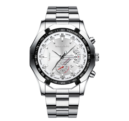 Original Luxury Golden Fashion Men's Watch Calendar Luminous Waterproof Stainless Steel Watch M6