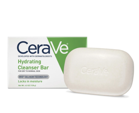 CeraVe Hydrating Cleanser Bar with Hyaluronic Acid for Normal to Dry Skin 128G