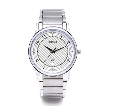 Timex R4 Series Silver Stainless Steel Analog Quartz Watch For Men TW00R422E CLASSICS