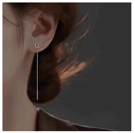 26 Initial 925 Silver Ear Cord Earrings Fashion Women Personalized English Letter Silver Ear Stud Ear Cord Q