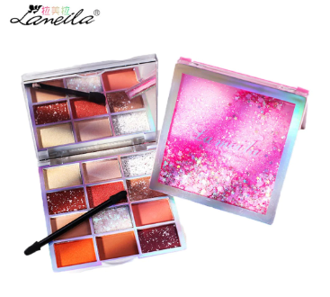Lameila 12 Color Eyeshadow Pearlescent Matte Diamond Sequins Mix 5038