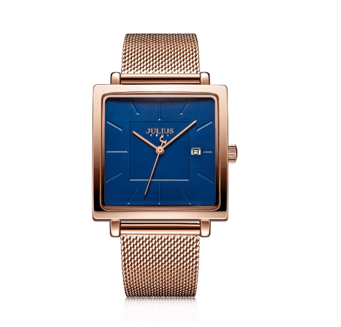 JULIUS official store, square dial and calendar Waterproof ladies watch JA-1207 2