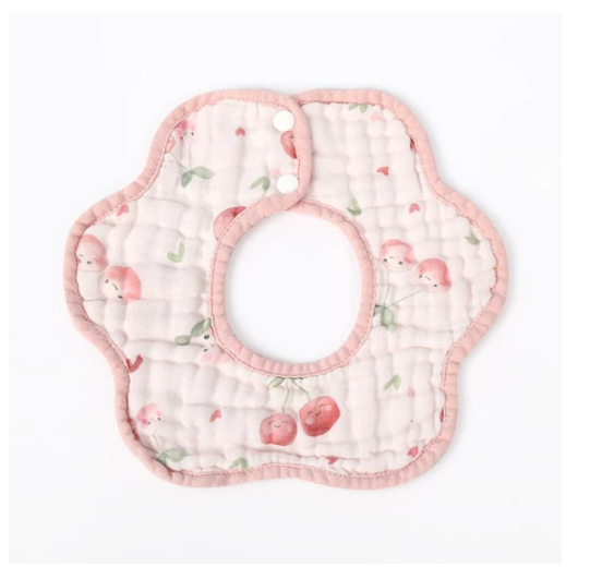 CleverMama Drool Baby bibs 360 Rotating Muslin Cotton Absorbent Teething Baby Bibs CMB6