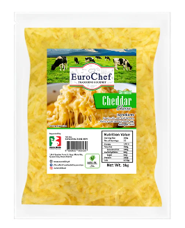 Euro Chef Shredded Cheddar Cheese 1kg