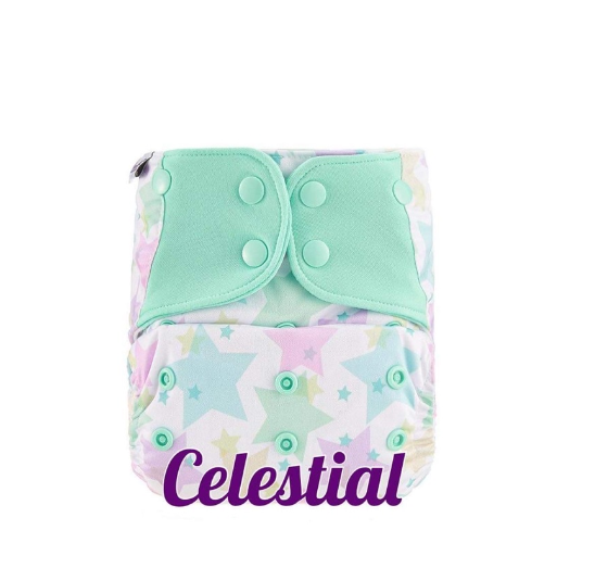 Booldeet Posh Cloth Diaper Newest Prints with 4-Layer Contoured Microfiber Insert S39
