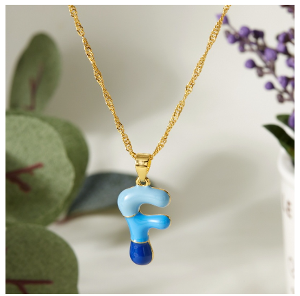 Dropping Oil 26 English Letter Pendant Necklace Fashion Colorful Letter Necklace Men's and Women's Jewelry