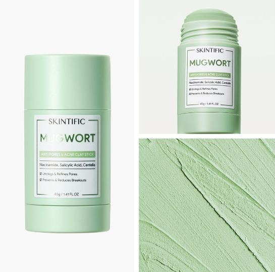 Skintific Mugwort Acne Clay Mask Stick (40g)