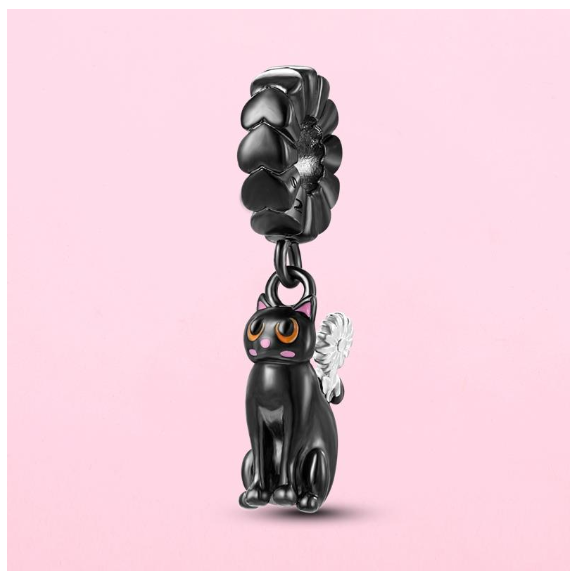 Silver Robot Cat Mummy Rocking Charm Beads for Original Pandora Bracelet Necklace DIY Women's Jewelry Gift 0029