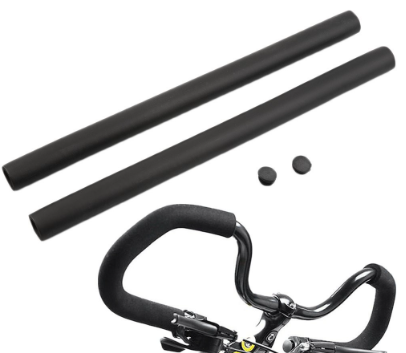 2pcs Black MTB Bike Bicycle Handlebar Grip Smooth Sponge Foam Tube Cover
