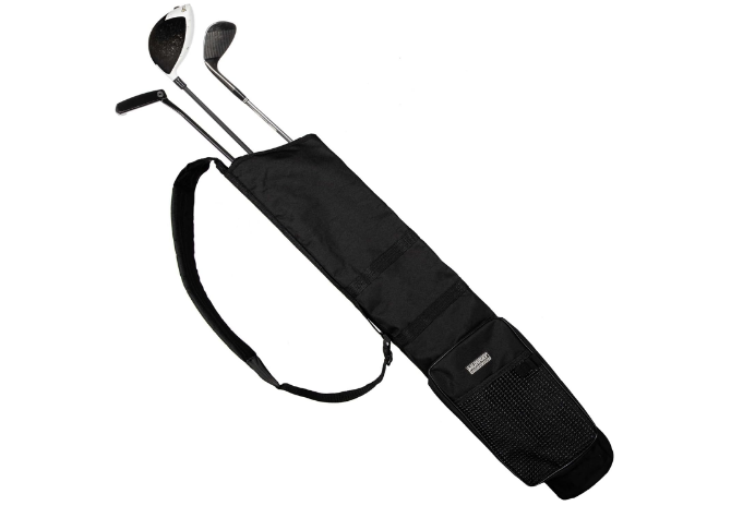 Murray Sporting Goods Golf Sunday Bag | Black Lightweight Travel Carry Sunday Golf Bag with Cushioned Shoulder Strap for Driving Range Practice Easy Transport - for Beginners, Youth, Adult or Seniors