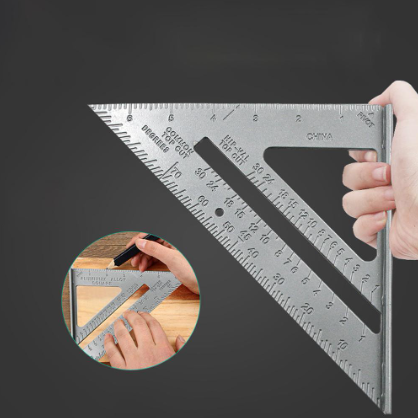 Metal Aluminum 7 Inches Rafter Square Carpenter Square Woodworking Square Ruler Tool