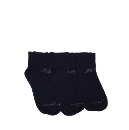 New Balance Performance Cotton Flat Knit Ankle Socks 3 Pair Unisex Socks - Black