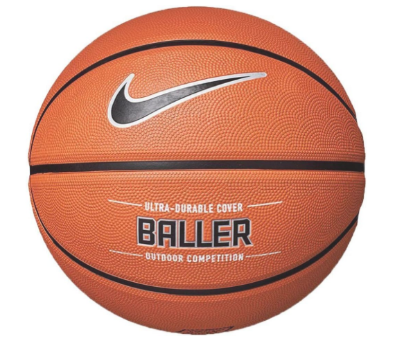 Nike Baller Basketball Full Size (29.5", Ages 13+) Amber/Black/Metallic Platinum